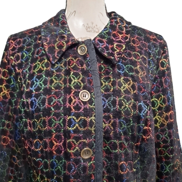 Christopher & Banks Rainbow Tweed Blazer XL Vintage Boho Suit Jacket Lined - Picture 4 of 13